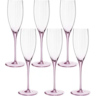 LEONARDO Sektglas Poesia Set, spülmaschinengeeignetes Champagnerglas, Höhe 25 cm, 250 ml, rosé, 022377