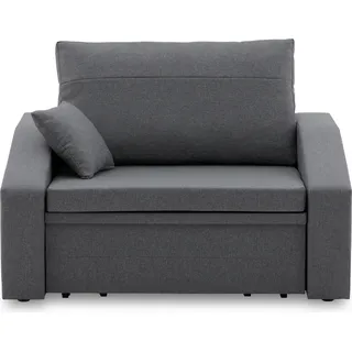 Klappsessel mit Schlaffunktion Schlafsessel für Wohnzimmer VERTICO 90 Dunkelgrau - Dunkelgrau