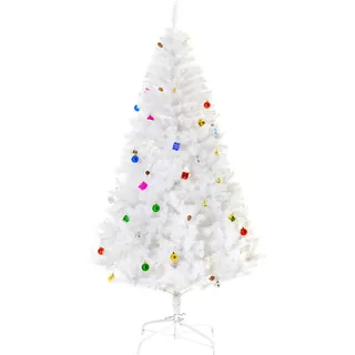 Homcom Künstlicher Weihnachtsbaum inkl. Metallständer weiß