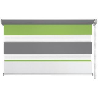 MYDECO Doppelrollo Just-Triple 60 x 160 grün/grau