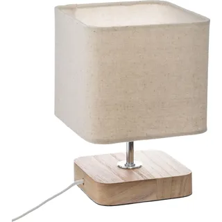 Atmosphera | Nachttischlampe, Tischlampe - 21 cm, Tischleuchte, Nachttischlampen Schlafzimmer - Beige