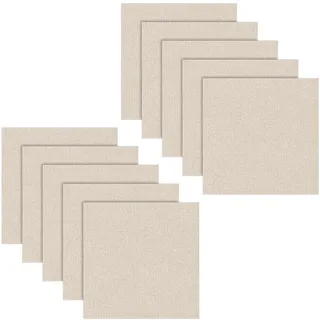 LUPATDY 10 Stück Teppichfliesen 50x50cm Bodenbelag Selbstklebend - 2.5m2 Filz Selbstklebendes Antistatisches Band Rutschfestes Quadratischer Teppich für Büro, Haus Gewerbe (Khaki)