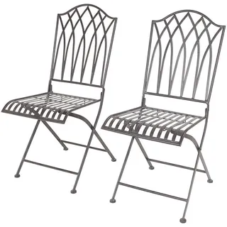 Butlers Gartenstuhl (2er Set) Mandala Garden , Braun , Metall , 41x93x56 cm , Gartenmöbel, Gartensessel, Gartenstühle