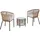 Balkonset Gartenset Bistro Set Gartenmöbel Set Outdoor Rope Beige