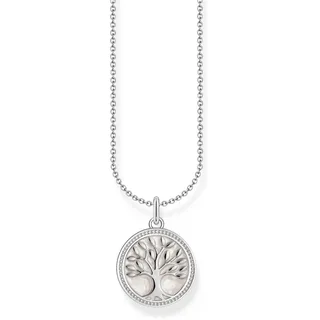 Thomas Sabo Kette mit Anhänger Tree-of-Love Anhänger Silber/Weiß