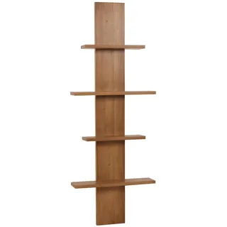 MCW Teak-Wandregal M72 56 x 15 x 151 cm Braun