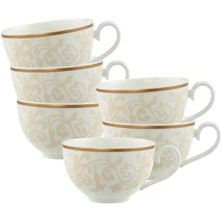 Villeroy & Boch Ivoire Frühstückstassen 6-tlg. weiß-gold