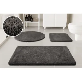 OTTO home Badematte »Neele« Höhe 20 mm rutschhemmend beschichtet schnell trocknend Badteppich, getuftet, modern, Uni, antirutsch, flauschig, Hochflor
