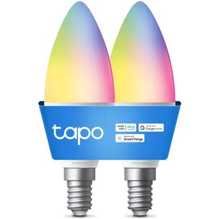 Tapo Smarte WLAN Glühbirne 2-Pack E14 470 lm 16 Mio. Farben