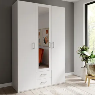 Forte Drehtürenschrank 2-türig 133,2 x 210,5 x 54,2 cm Weiß