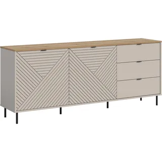 Home Affaire Raita Sideboard 184 cm Kaschmir/Evoke Oak Nachbildung