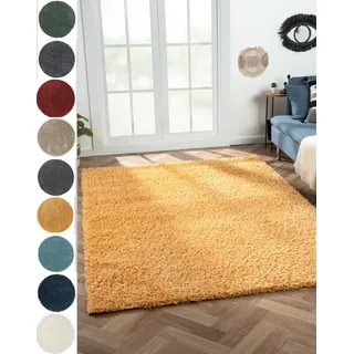 Myflair My Shaggy Hochflorteppich 60 x 90 cm Gold