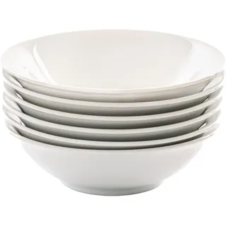 Schale RETSCH ARZBERG "Schälchen HEIKE WEISS 13 cm, Set 6-tlg. für 6 Personen, rund Porzellan", weiß, H:3,6cm Ø:13cm, Porzellan, Schüsseln, Schale, 6 Schälchen für alle Gelegenheiten, universell einsetzbar