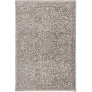 benuta Pop Flachgewebeteppich Tosca Grau 75x165 cm , Textil , Orientalisch , Rechteckig , 75x165 cm , Oeko-Tex® Standard 100 , wasserabweisend , Teppiche und Böden, Teppiche, Webteppiche