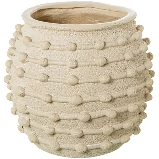 Runde Keramikvase, Beige, 37 x 37 x 37 cm