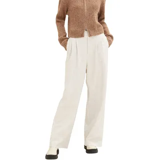 TOM TAILOR Denim Damen Palazzo Stoffhose 1034176, 30224 - Cloud Grey Melange, XS