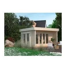 Mr. GARDENER Gartenhaus »Caroline«, Holz, BxHxT: 434 x 257 x 276 cm (Außenmaße inkl. Dachüberstand) - braun