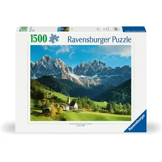 Ravensburger - Puzzle 1500 Teile Blick auf die Dolomiten | Puzzle für Erwachsene 1500 Teile | Erwachsenenpuzzle für Kinder ab 14 Jahren | Geburtstagsgeschenk für Kinder ab 14 Jahren | Maße 80 x 60 cm
