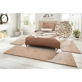 HANSE HOME »Wolly 2« Höhe 12 mm 3 Stk. tlg. Bettvorleger, 3-teiliger Läufer Set, Unifarben, Kurzflor, Bettläufer,