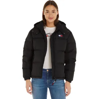 Tommy Jeans Damen Daunenjacke Alaska Puffer Winter, Schwarz (Black), L