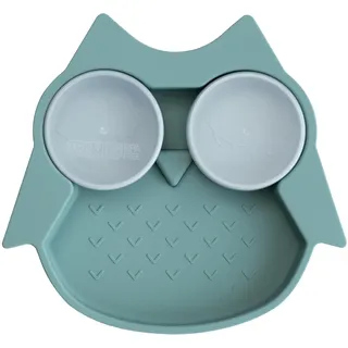 Tidy Tot Saugnapf teller für Babys. Inklusive Töpfe mit Deckeln. Idealer Babyteller für die Entwöhnung von Säuglingen. Starke Saugkraft am Babyteller für rutschfestes Füttern. Designs Eule oder Fuchs