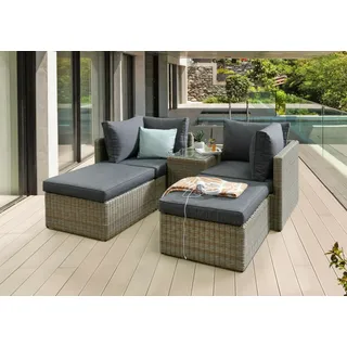 Destiny Ibiza Lounge-Set grau-braun