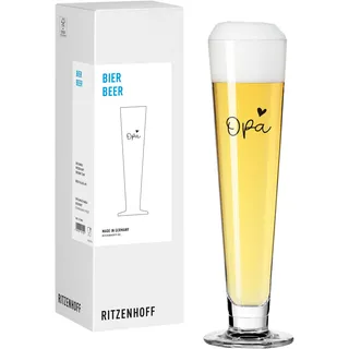 RITZENHOFF Bierglas - 330 ml - Made in Germany | Artikelnr. 8172005, Serie Liebe, 1 Bierglas 330 ml, Kristallglas, spülmaschinenfest