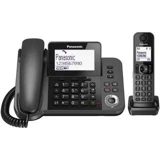 Panasonic Telefon KX-TGF320EXM - Telefone DECT, Schwarz, LCD, AAA, Polyphone)