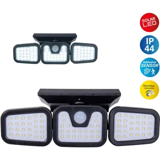 näve LED Solarleuchte »Pacita« LED-Modul 1 Stk. Kaltweiß Wandleuchte, dimmbar in 3 Stufen, Sensor/Dämmerungsschalter, schwarz