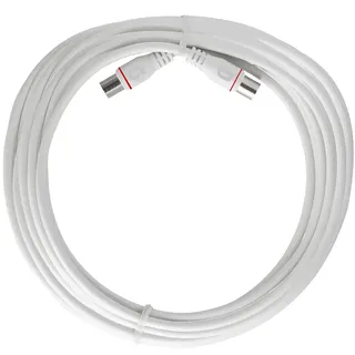 axing/skt Axing EAK 501-80 Endgeräteanschlusskabel 5 m F-Quickfix F-Stecker 4-fach geschirmt Modemkabel für Kabelmodem DATA CATV Kabelfernsehen