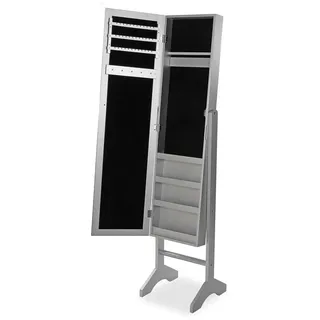 BigBuy Home Spiegel, silberfarben, Holz, 35 x 153 x 35,2 cm