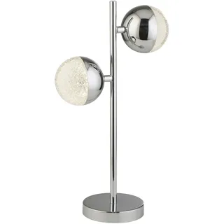 Marmor Schreibtischlampe Stahl Chrom Transparentes Glas Led 6W 4000K