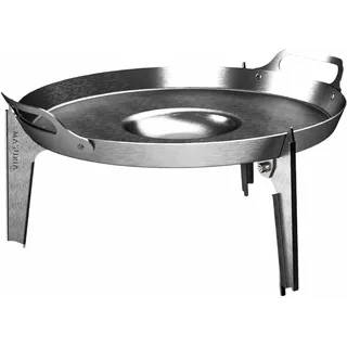 Masuria Plancha für Rauchfreie Feuerschale Alpha 600 - Hergestellt in EU - aus hochwertigem Edelstahl - Perfekt für Grillen und Braten im Freien