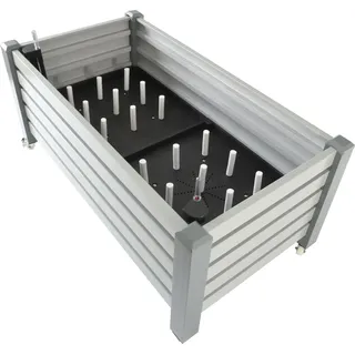 Hochbeet Undine mit integrierter Bewässerung, rollbares Kräuterbeet aus Aluminium