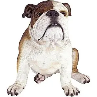 Design Toscano Buster die Bulldogge Britische Gartenstatue, Polyresin, vollfarbe, 40.5x35.5x35.5 cm