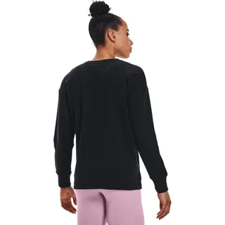 UNDER ARMOUR Rival Fleece Oversize Crew Sweatshirt Damen 001 - black/white L - Schwarz