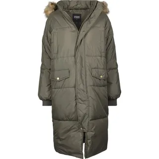 Urban Classics Oversize Faux Fur Puffer Mantel Damen TB2382-01481 - XL - Beige, Grün
