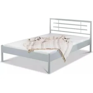 Metallbett Lia – 120 x 200 cm / silbergrau - Grau