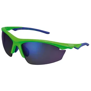 Shimano Sportsonnenbrille EQX2, Neon Grün/Blau, One Size, ECEEQX2PLNGB