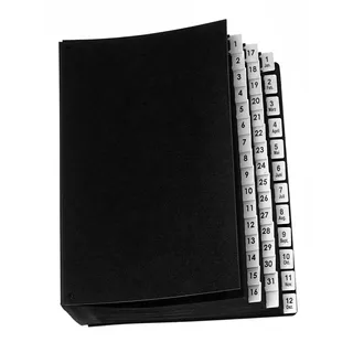 Pultordner 1-31, 1-12, Jan.-Dez. schwarz, 1 St.