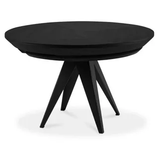 Masseno Ausziehbar Esstisch GLOBO 120 - 220 cm x 120 cm Rund Tisch für Wohnzimmer, Küche, Schwarz - Schwarz
