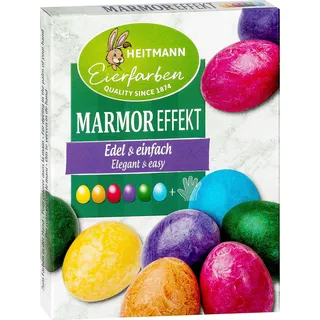 Heitmann Eierfarben - Marmoreffekt - 6 flüssige Eierfarben, 1017216, 30 Milliliters, gelb, rot, violett, grün, orange, blau, 5 ml