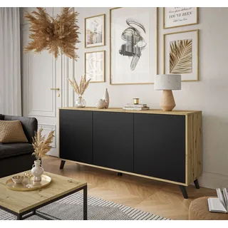 SANAYI III Kommode Artisan Eiche / Schwarz - Schwarz