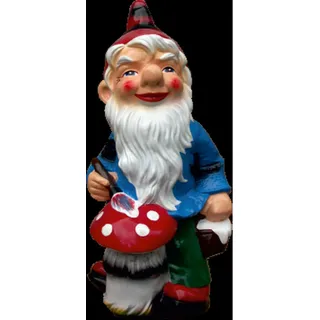 Garten Zwerg Maler Pilz Figur Statue Skulptur Figuren Skulpturen Dekoration 8820 - Bunt
