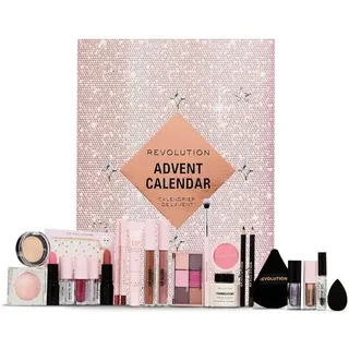 Revolution Beauty Revolution Adventskalender, Geschenkset mit Lipgloss, Lippenmasken, Pinseln & Augenbrauengel, vegan und tierversuchsfrei