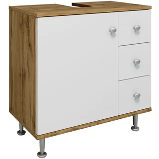 VCM Nilosi M 60 x 61 x 33 cm honig-eiche/weiß