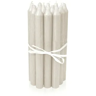 LUMELY dänische Premium Stabkerzen Weiß 12er Pack, Höhe 18cm, Ø 2,2cm, Brenndauer ca. 8 Stunden, zylindrische Leuchterkerzen, Deko Kerzen Set, Kerzen Skandinavisch