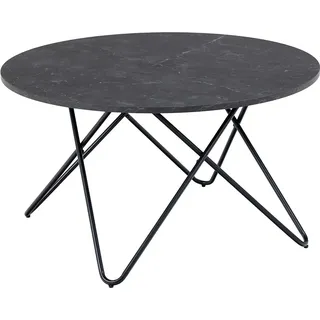 Smuk Couchtisch Ø 80 cm Sabrina Marmor Schwarz - Schwarz