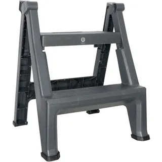 Imperial Riding Tritthocker IRH Clever Fold, Klappbarer Tritthocker aus Polypropylen mit Rutschfester Oberfläche, belastbar bis 150kg, Grau, 1SIZE