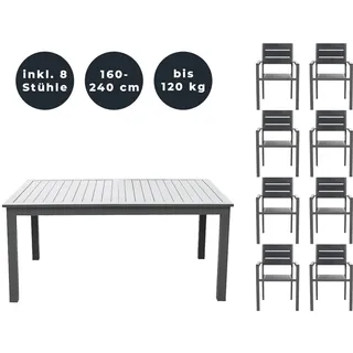 Home Deluxe Casa Madera Set 9-tlg. Grau